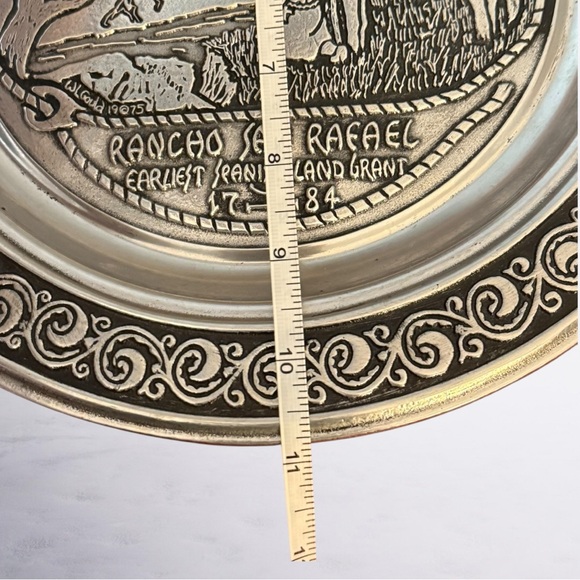 Wilton Pewter Plate Crescenta Canada Valley‎ Rancho San Rafael 1975 Vintage - Picture 4 of 7